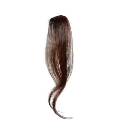 Side Air Bangs, 1 PC Clip in Hair Bangs Wave Side Bangs Hair Extensions Middle Part French Bangs Forehead Bangs Thin Sides Swept Fringe Hairpieces Long Temples 9.84in (Dark Brown)