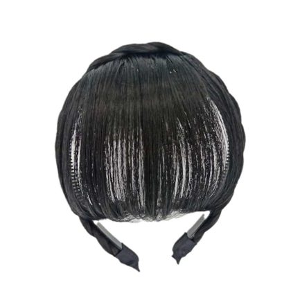 Natural Fake Bangs Hair Piece Clip Long Wig Synthetic Hair Band Bangs Headband Headbands For Women, 1PC