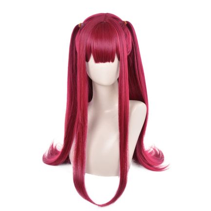Anime Long Straight Grape Red Wig Halloween  Costume Wig