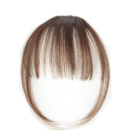 Natural Synthetic Hair Flat Bangs/Fringe Mini Hair Bangs Fashion one Clip-in Hair Extension(Light Brown)